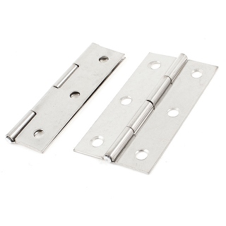 Door Hinge 4" 2 pc silver carded 