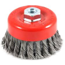 Cup Brush twist knot wire 4" 