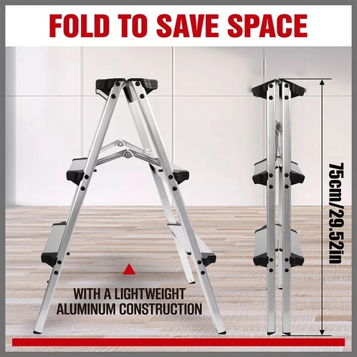 Aluminium 3 step ladder 150KG