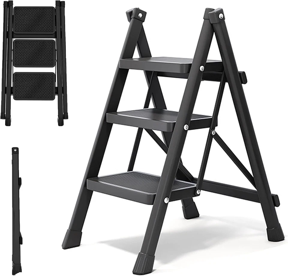 3 step ladder metal