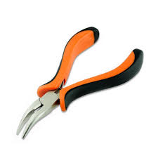 mini Plier 4.5" bent Nose orange