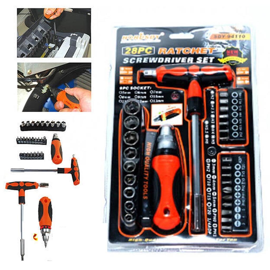 28 pc ratchet screwdriver set  94110