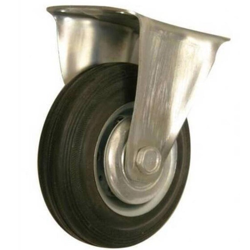 Castor Wheel 3" 75mm Fix 037075