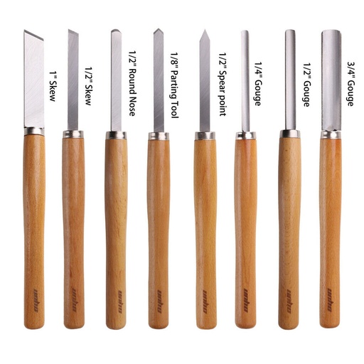 8 pcs wood turning chisel