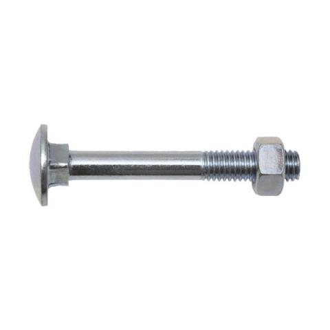 Mushroom bolt & nut 12x75mm KG