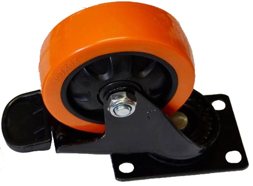 Castor orange swivel brake 5" 753125