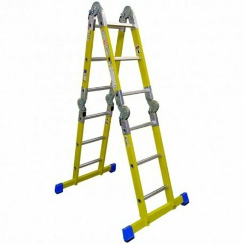 F/G Folding Ladder 5.7m c/w plate