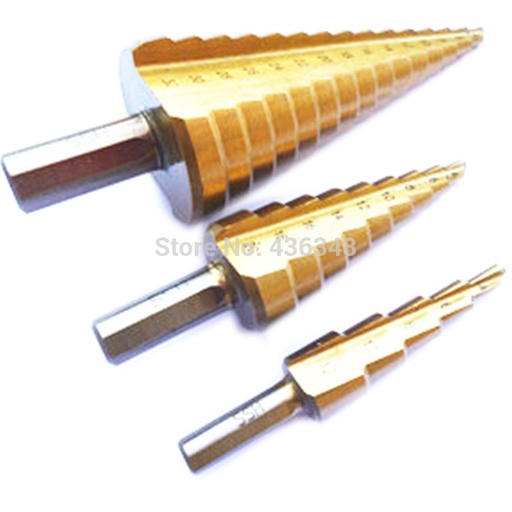 3 pcs step drill 4-32mm metal case